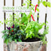 Farmhouse Herb & Pepper Stand. Unique Standing Log Garden for Kitchen & Balcony.