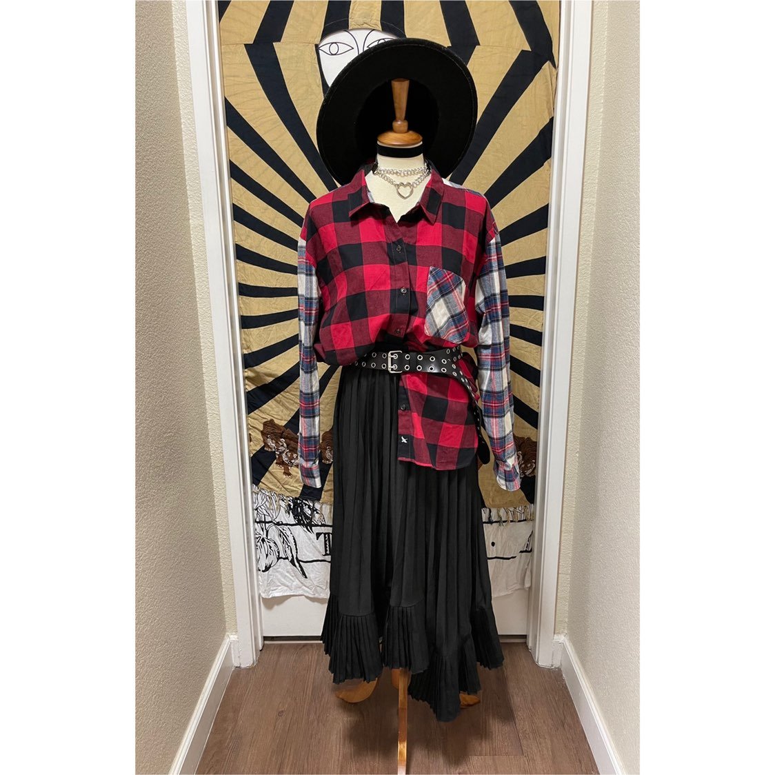Beautiful patchwork plaid shirt