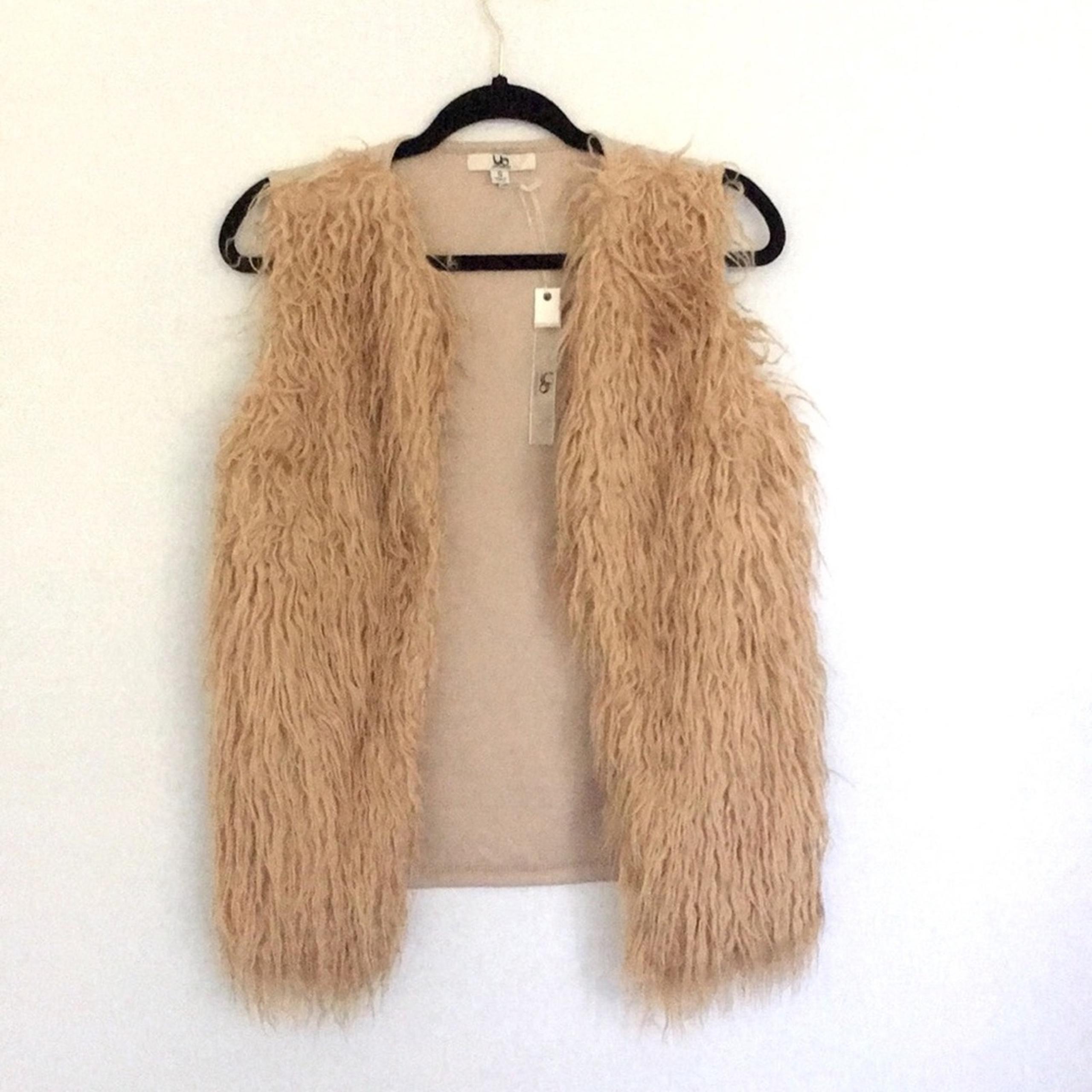 Ya Los Angeles faux fur vest hippie boho style SMALL