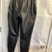 SPANX women’s Faux Leather jogger Black pull on style W/front pockets Sz-L G18