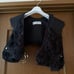 Kishida Miki Fur Cropped Top Black