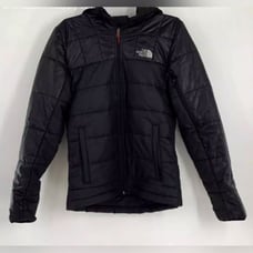 The North Face Black Puffer Hood Jacket Coat Men Size Small or Women Medium
