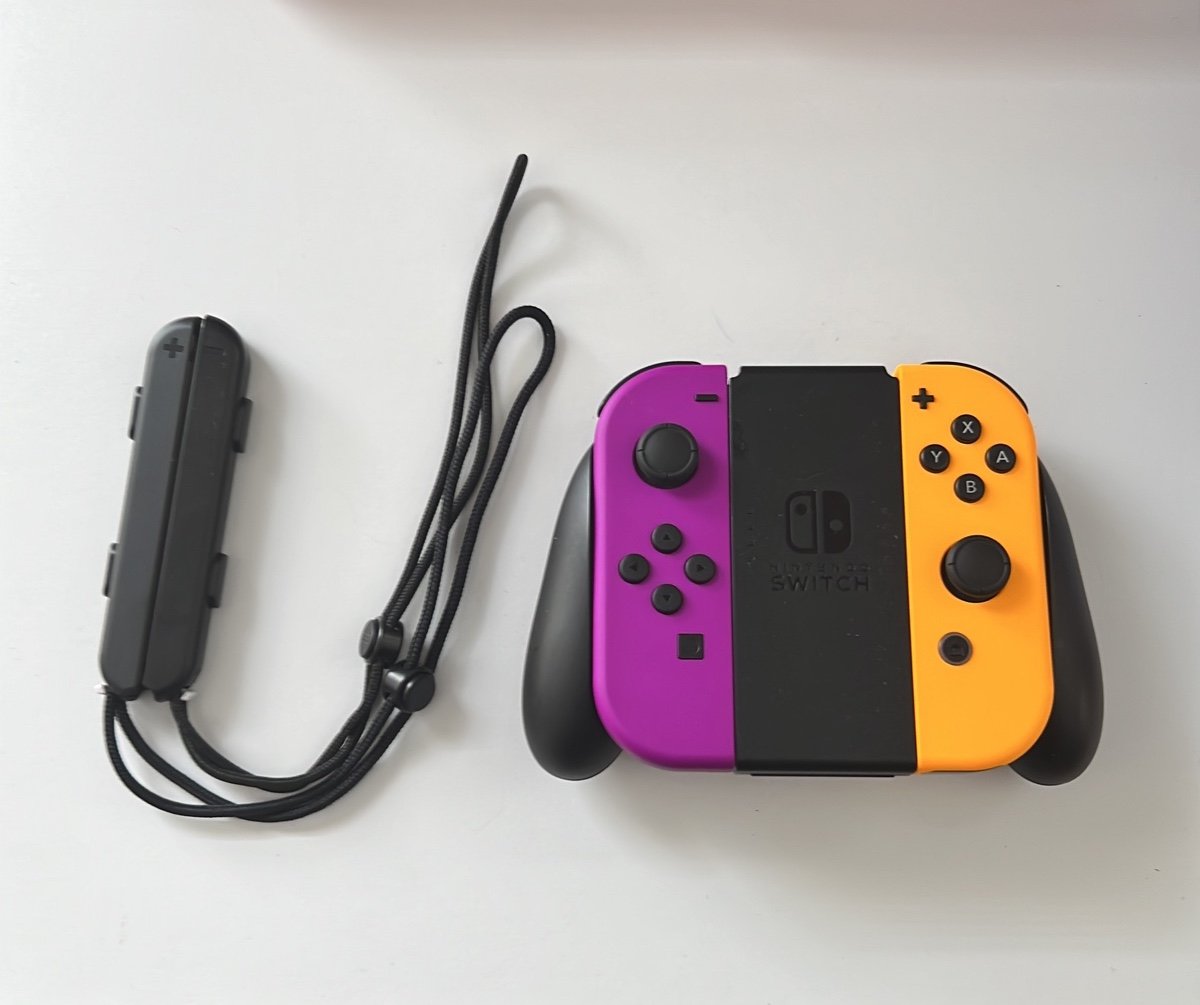 Orange and purple 2024 video game console