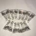 7 Bar Shot Glasses MCM Gold/Black Circle