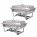 2 Packs 9 Quart Stainless Chafer Buffet