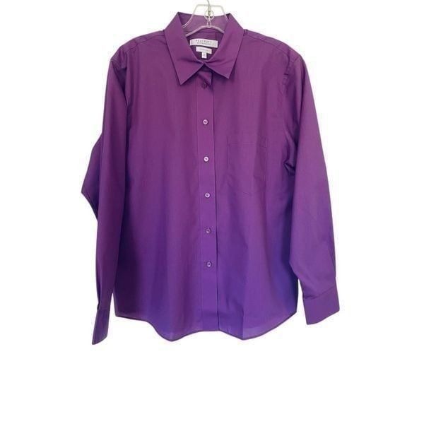 FOXCROFT For Appleseed’s Wrinkle free 3/4 Sleeve Button Down Shirt Sz 12