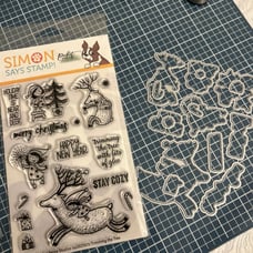 Simon Says Stamp Stamptember Trimming the Tree colab set with Picket Fence