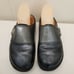 Finn Comfort Clogs AUSSEE Monk Strap Leather Mules 39D 8 8.5 Black Gray