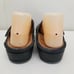 Finn Comfort Clogs AUSSEE Monk Strap Leather Mules 39D 8 8.5 Black Gray
