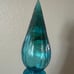 Vintage 1960’s Empoli-Kingfisher Blue- Genie Bottle flame Glass Decanter 18”