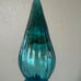 Vintage 1960’s Empoli-Kingfisher Blue- Genie Bottle flame Glass Decanter 18”