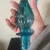 Vintage 1960’s Empoli-Kingfisher Blue- Genie Bottle flame Glass Decanter 18”