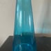 Vintage 1960’s Empoli-Kingfisher Blue- Genie Bottle flame Glass Decanter 18”