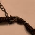 Exotic shell, tumbled glass and leather necklace