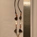 Exotic shell, tumbled glass and leather necklace