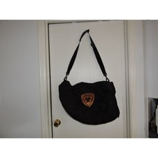 Ariat Ropers Bag black with goldish orange emblem two compartments with strap