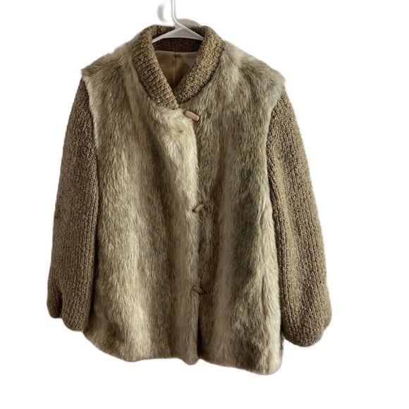 Ameri Mode - Faux Fur Coat - Women's Size - Large - Coeur d