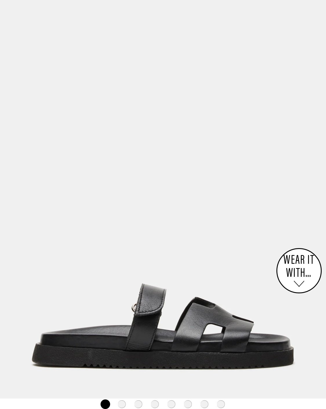 New Steve Madden Mayven black sandals with a comfort strap and padding with ever