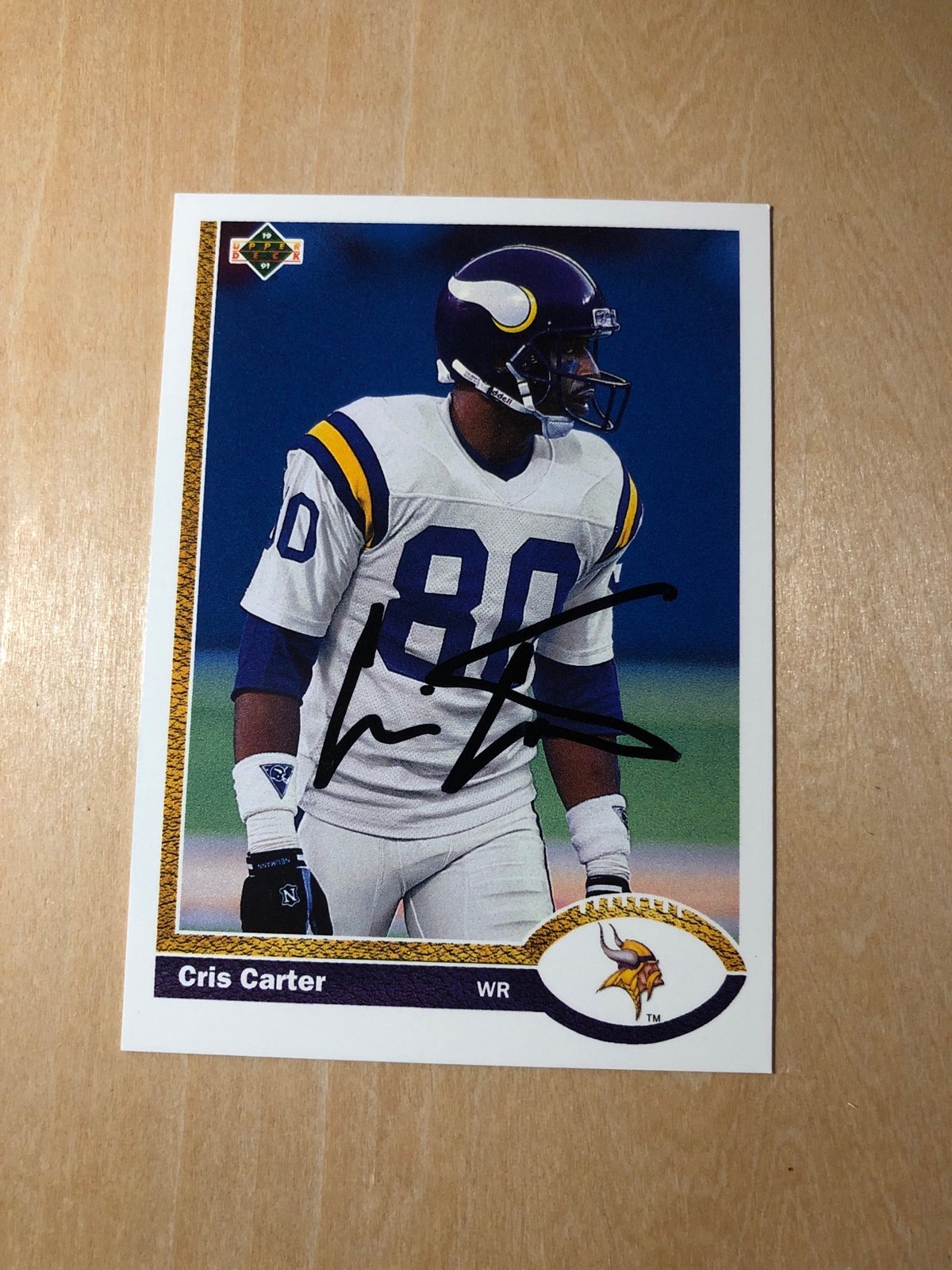 Cris carter autograph football card