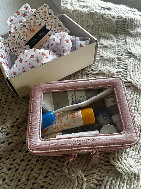 Aveniee Clear Makeup Bag Organizer, Portable Travel Toiletry Cosmetic Bag Case f