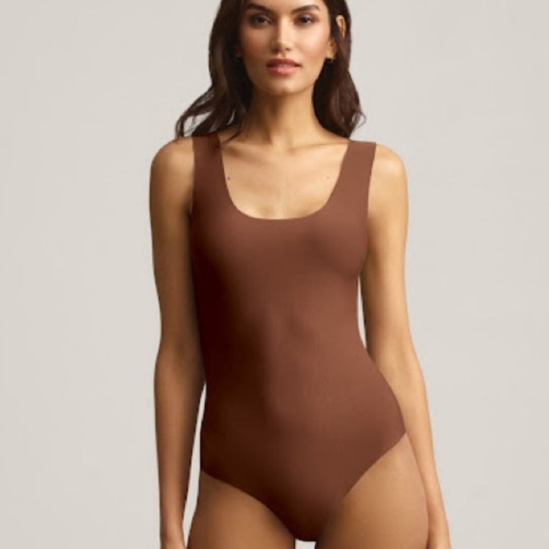 Commando Butter Sleeveless Brown Bodysuit