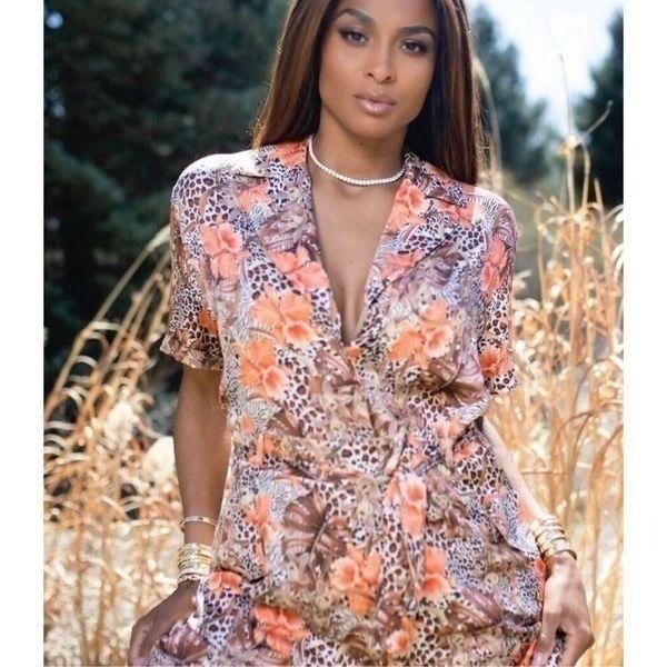 Revolve Lita By Ciara Animal Floral Belted Romper NWT Size XS