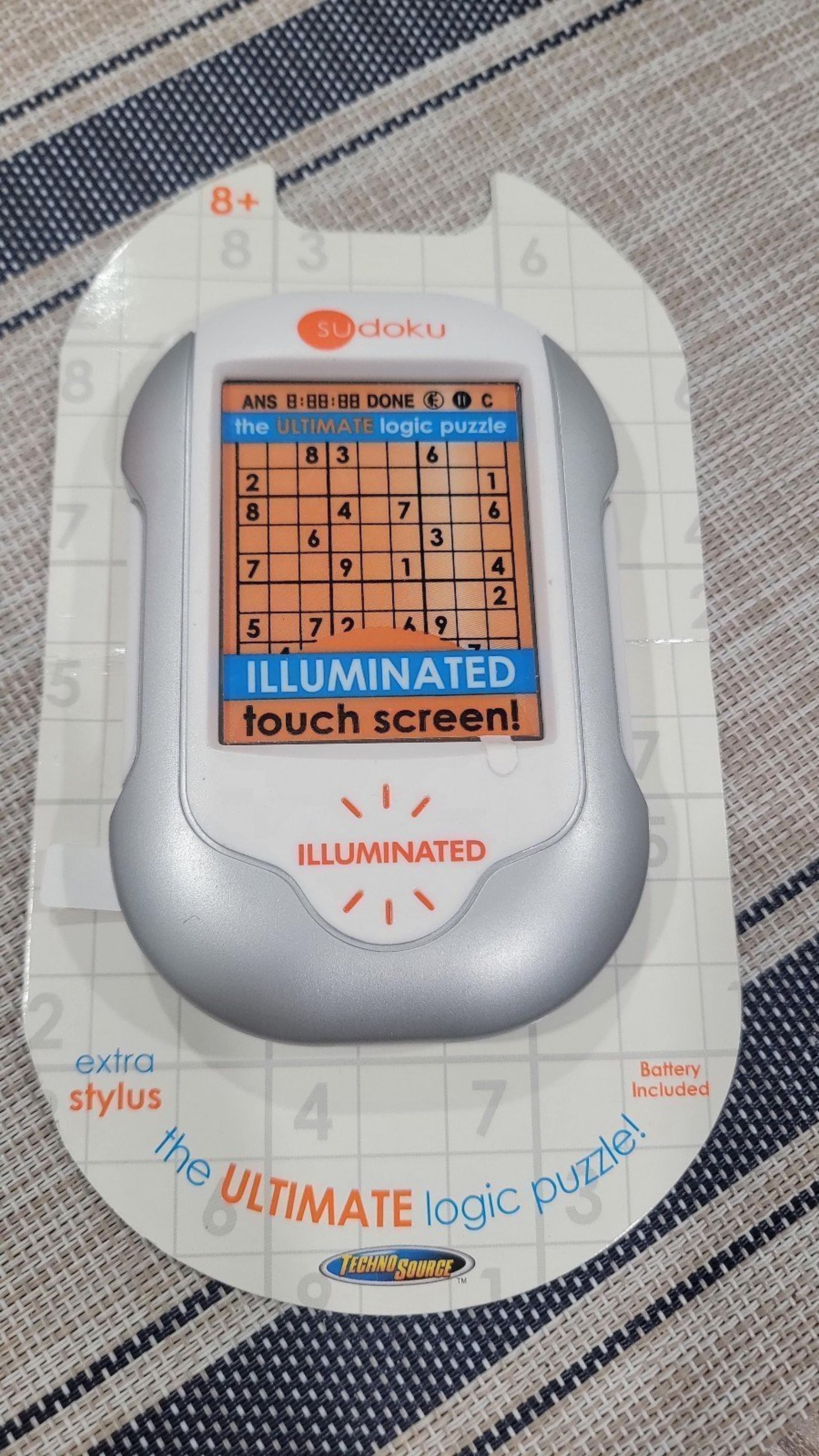 2006 Techno Source Sudoku Illuminated Touch Screen Handheld Game W/ Stylus - NEW