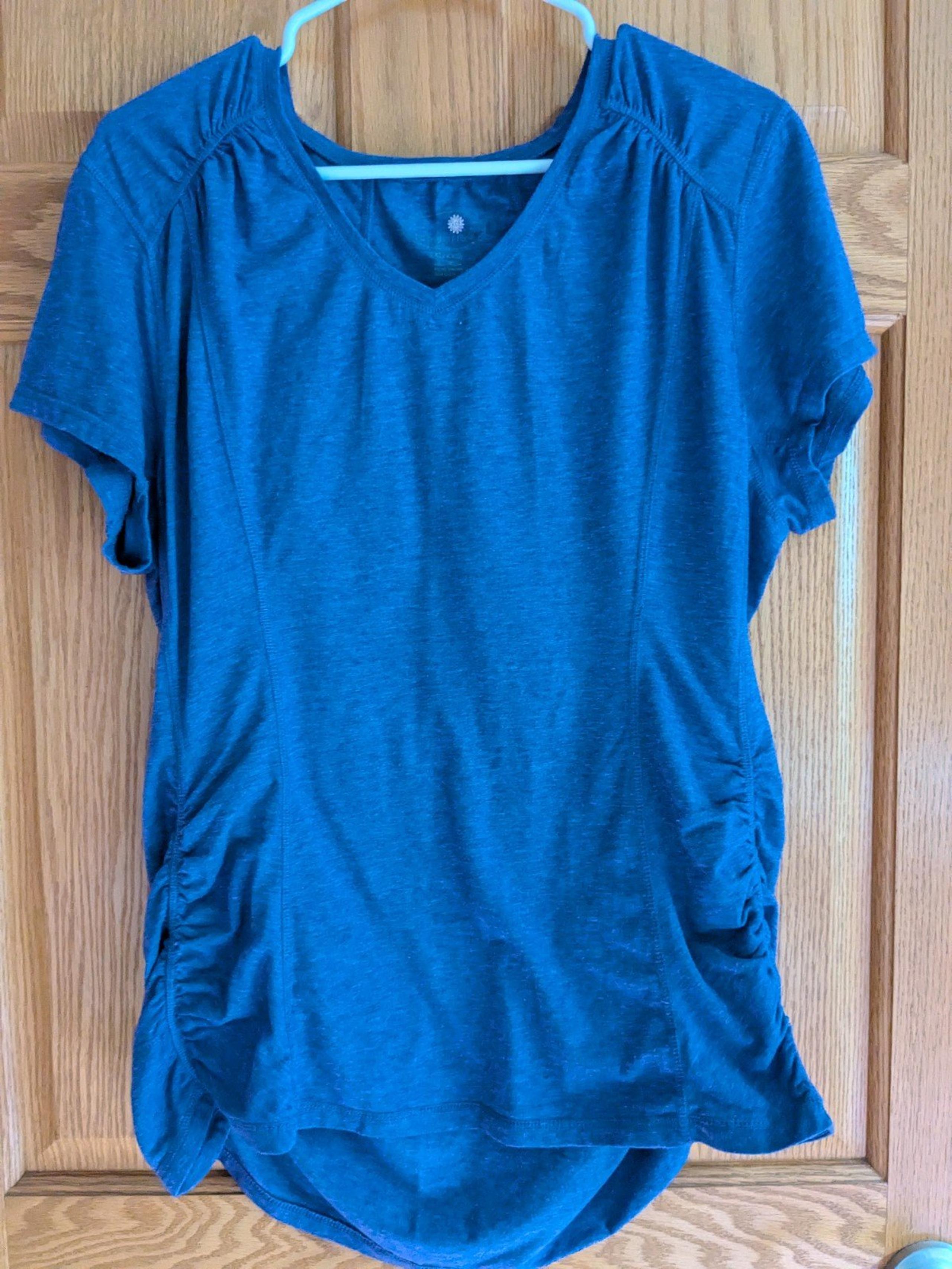 TANGERINE Blue Ruched Tshirt size XXL