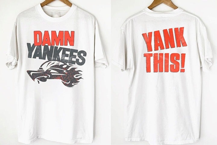 Damn Yankees KFA Summer Tour 1991 T-Shirt Damn Yankees on Tour 91 T-Shirt Damn Y