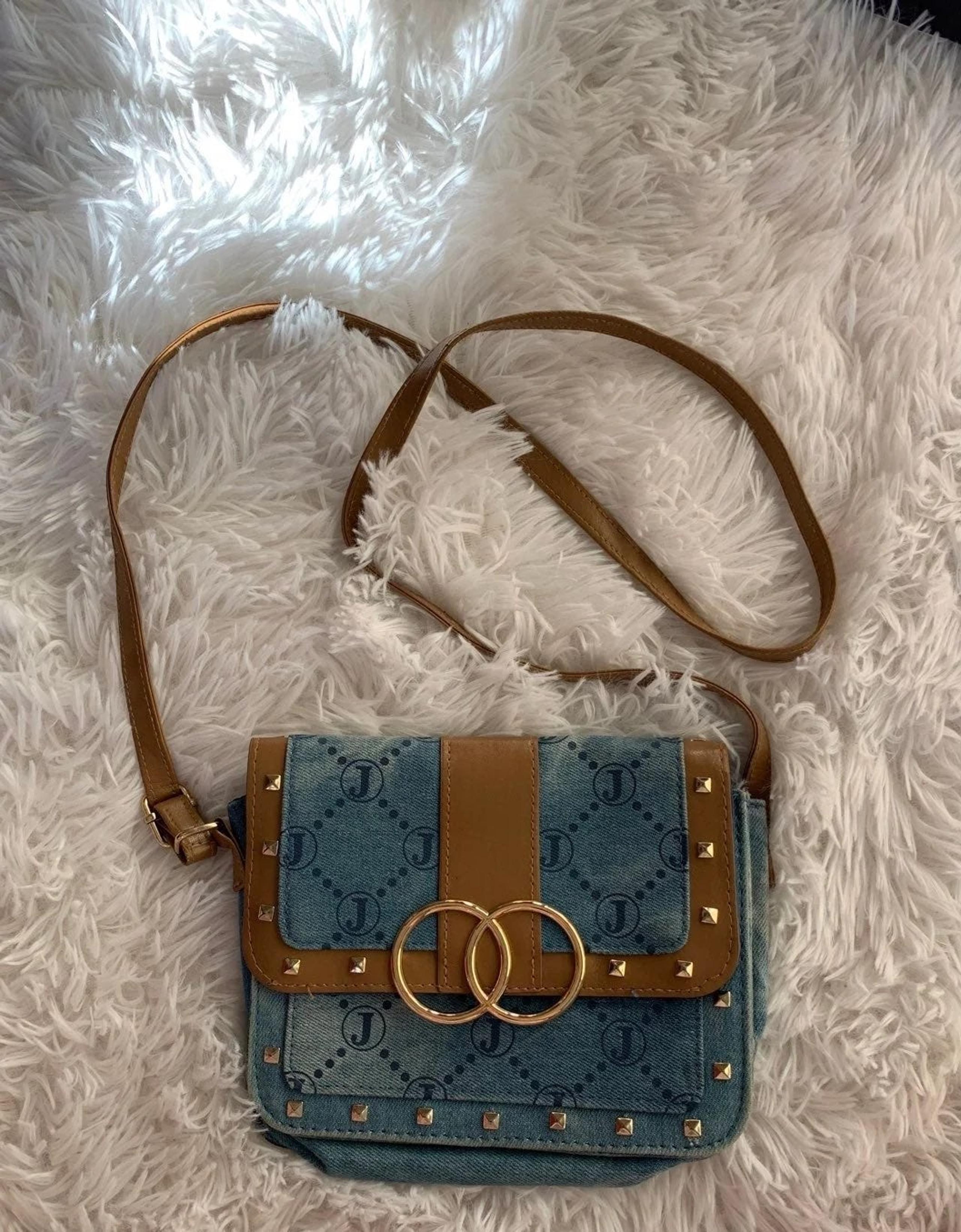 Justice blue and brown Crossbody bag