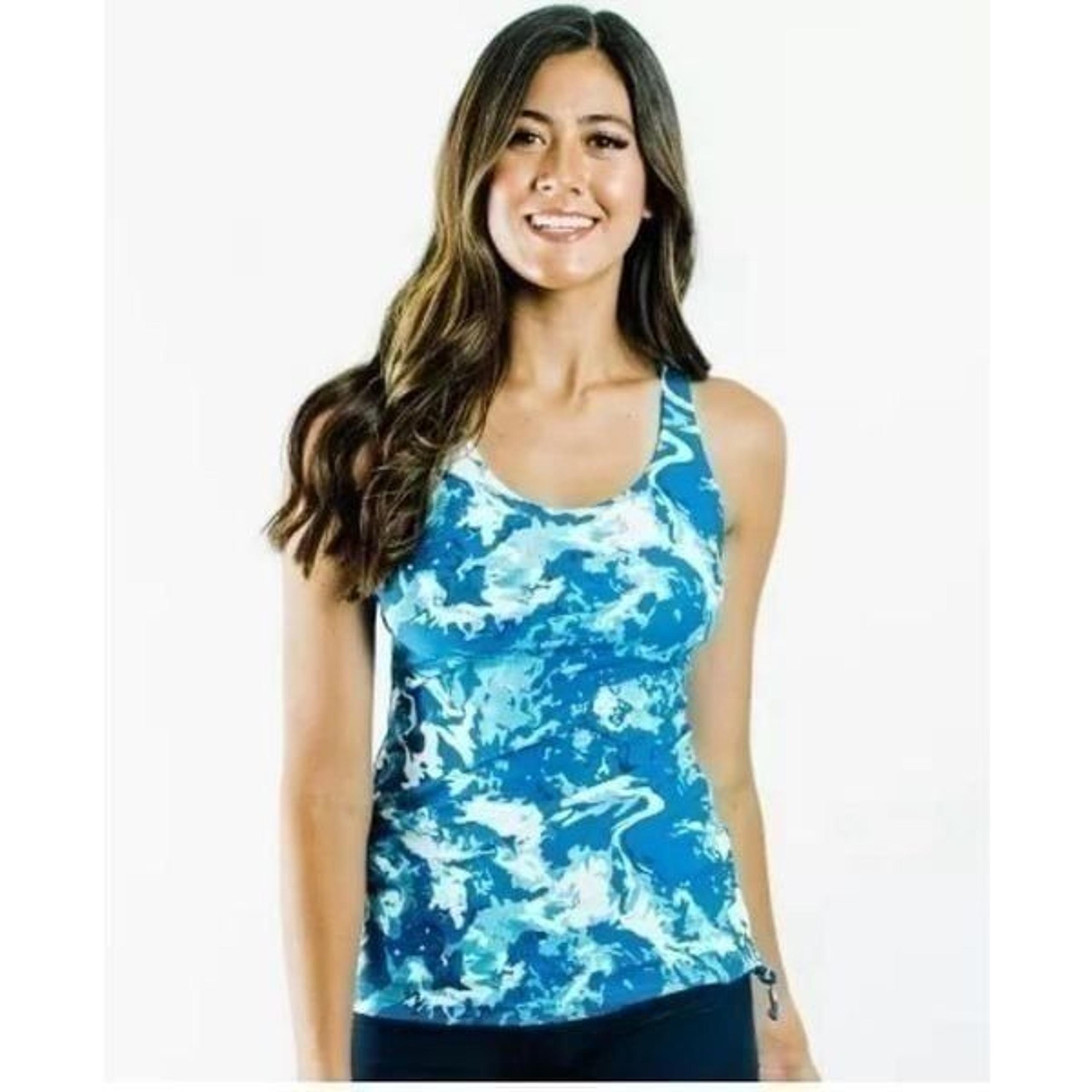 Calypsa Women's Maya Tankini Swim Top With Built-in Bra