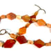 Carnelian agate chalcedony Orange Druzy Sterling necklace 21 Vintage 92Gr