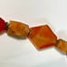 Carnelian agate chalcedony Orange Druzy Sterling necklace 21 Vintage 92Gr