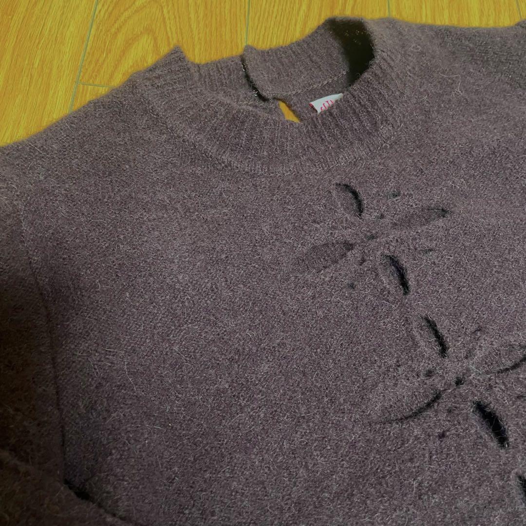 【激安通販オンラインショップ】 fetico JUMPER KNIT SLIT FLORAL トップス