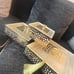 Set of 3 Black Gold Stencil Geometric Storage Boxes