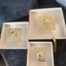 Set of 3 Black Gold Stencil Geometric Storage Boxes