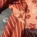 Vintage 70s Rust Salmon Geometric Disco Dagger Point collar Button Up Shirt XLT
