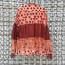 Vintage 70s Rust Salmon Geometric Disco Dagger Point collar Button Up Shirt XLT