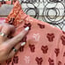 Vintage 70s Rust Salmon Geometric Disco Dagger Point collar Button Up Shirt XLT
