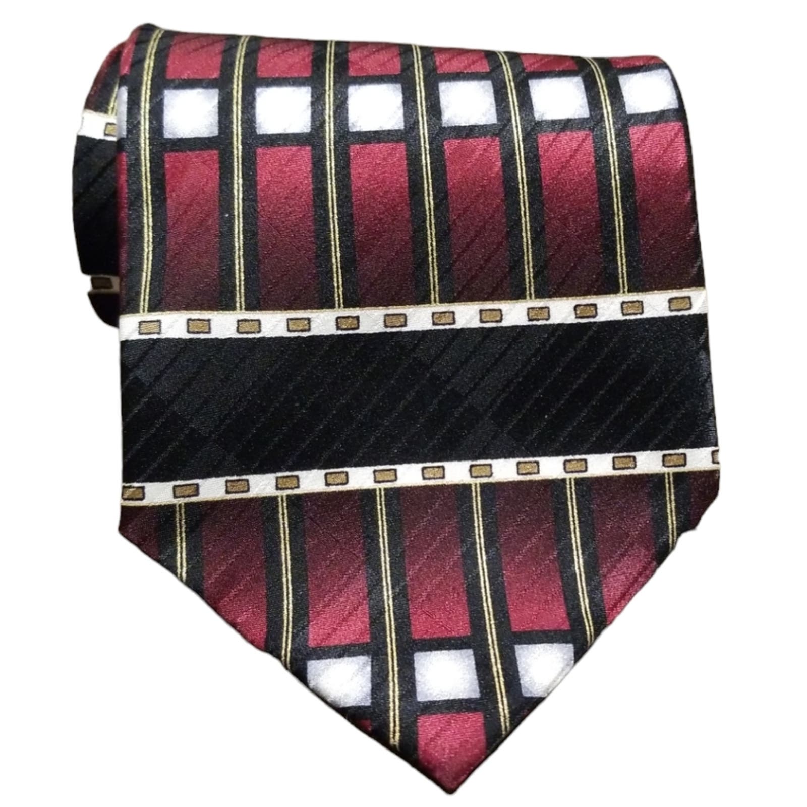 Vinatge Carla Arti Hand Made Art Deco Style Tie