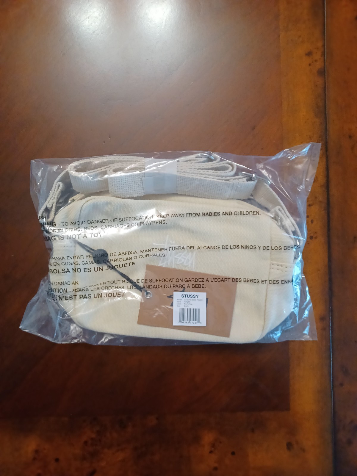 Stussy Canvas Side Pouch In Hand