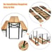 3 Pieces Folding Wooden Picnic Table Bench Set L2