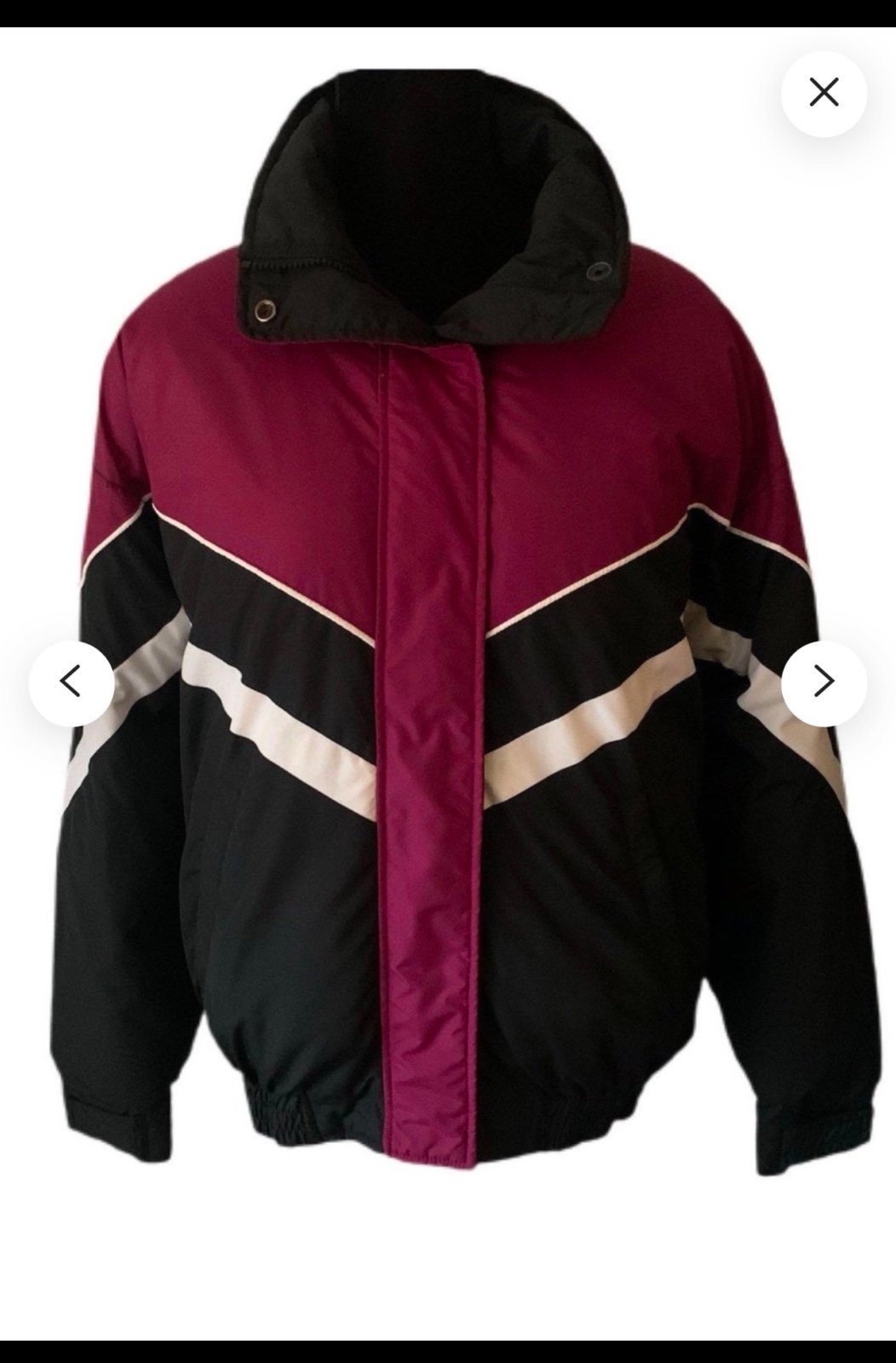 Vintage Puffer Jacket 80s Hunt Club Striped Kelso Style Down Jacket - Mens XL