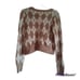 William Rast Eyelash Argyle Cropped Cardigan Sweater