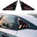 New Honda Civic 11th 2022-2023 ABS Glossy Black W/ Red Line Side Window Louver