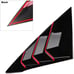 New Honda Civic 11th 2022-2023 ABS Glossy Black W/ Red Line Side Window Louver