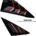 New Honda Civic 11th 2022-2023 ABS Glossy Black W/ Red Line Side Window Louver
