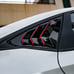 New Honda Civic 11th 2022-2023 ABS Glossy Black W/ Red Line Side Window Louver