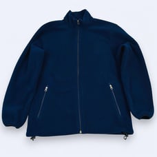 Mens Fleece Jacket M Lands' End 38-40 Full Zip Navy Blue Aircore 200 Polyester