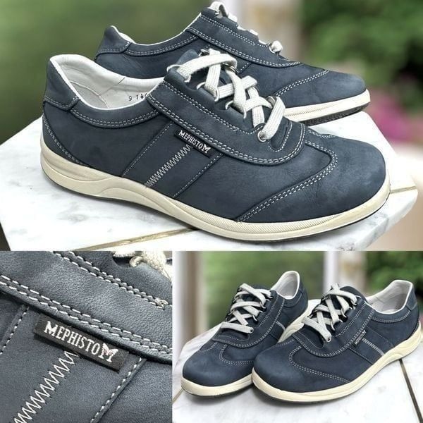 NEW MEPHISTO Runoff Laser Leather Trainer Sneakers Shoes Size 6 US